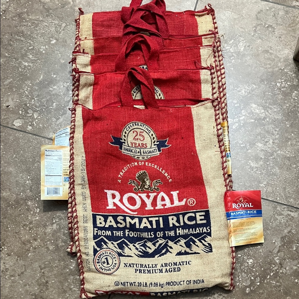 6 Royal Basmati Rice Bags
